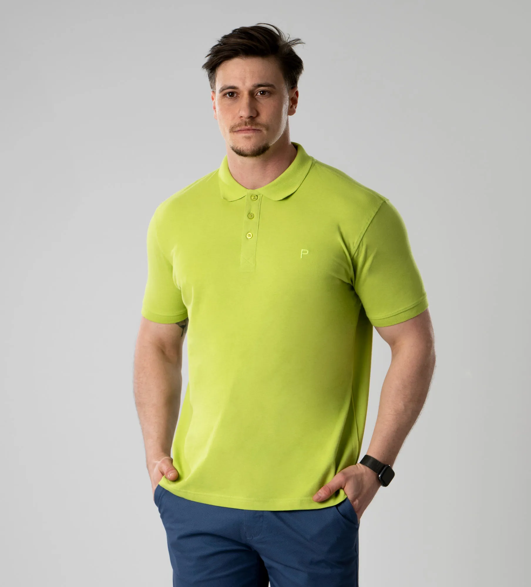 Pánské krátký rukáv polo trička 3 ks v balení