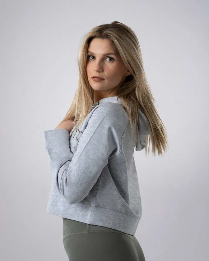 Dámské krátký střih sportovní oblečení mikiny s kapucí